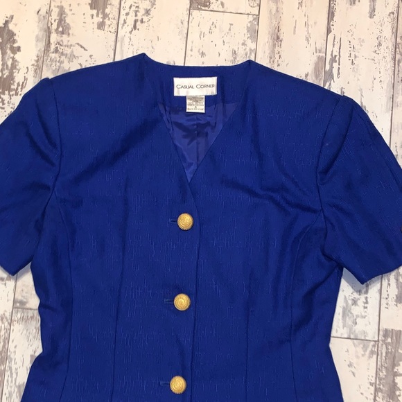 Vintage Royal Blue Blazer Sz. 4 - Picture 7 of 9